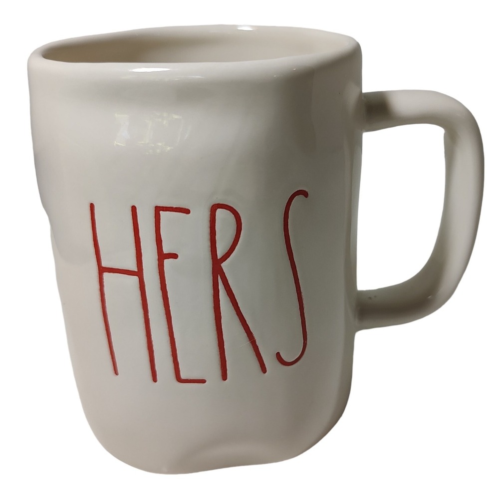 Rae Dunn Magenta Hers Coffee Mug Cup Artesian Collection Contemporary‎ 16 Oz